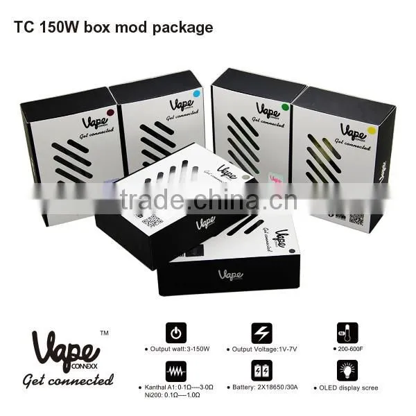 New design VTM 150W Vape Connexx temperature control vaporizers 150 watt box mod in stock
