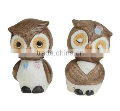 2013 new design ceramic vintage cute owl salt and pepper shakers