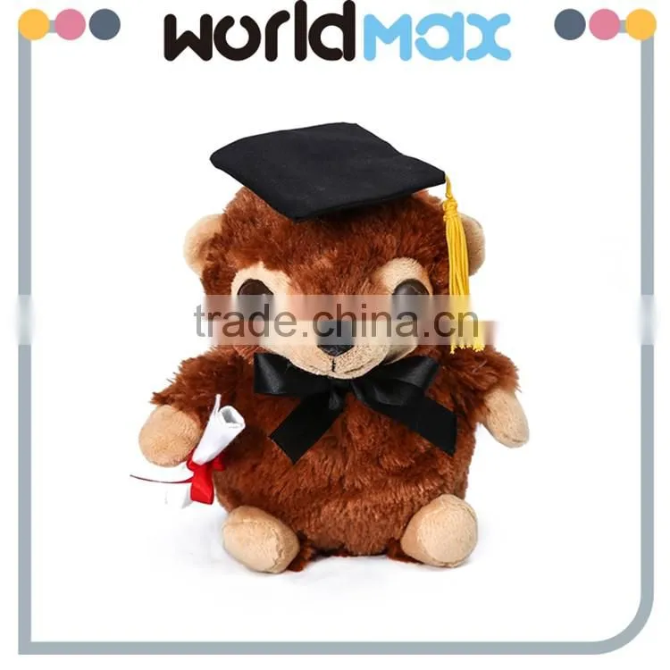 Kid Gift OEM Enterprise Plush Bear With Doctorial Hat Cartoon Toy Doll