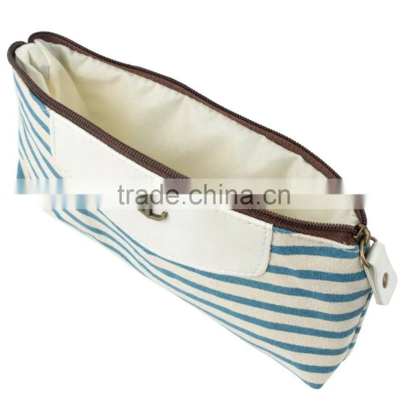 Navy Style Canvas Pencil case Cosmetic Bag