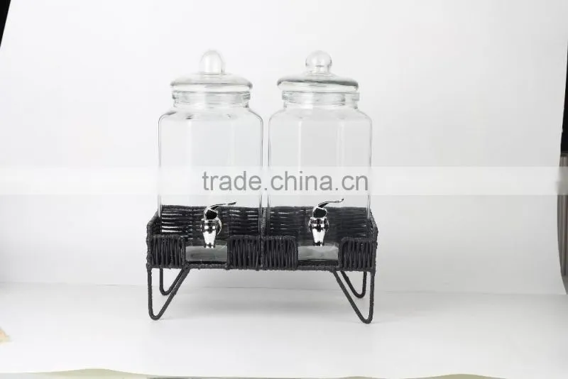 Wholesale Glass Beverage Dispenser Clear Glass Dispenser With Stand