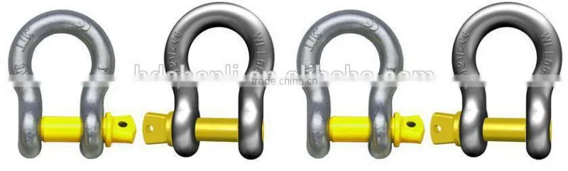 drop forged hardware alloy steel/carbon steel lifting hoist BW shape high strength shackle(alloy steel)