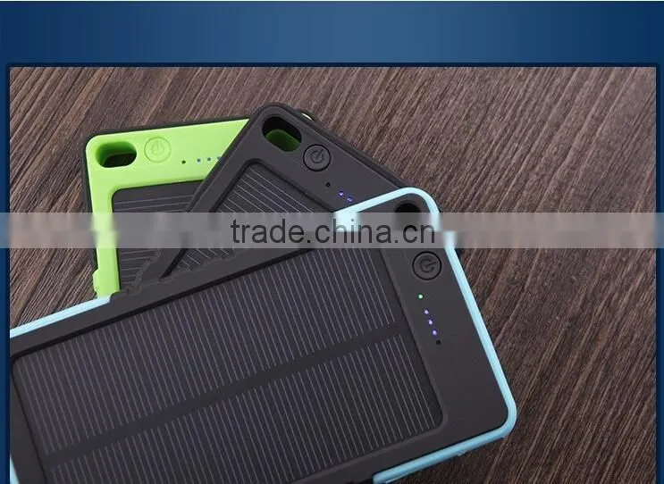 Made in china waterproof solar mobile charger solar battery charger 8000mah