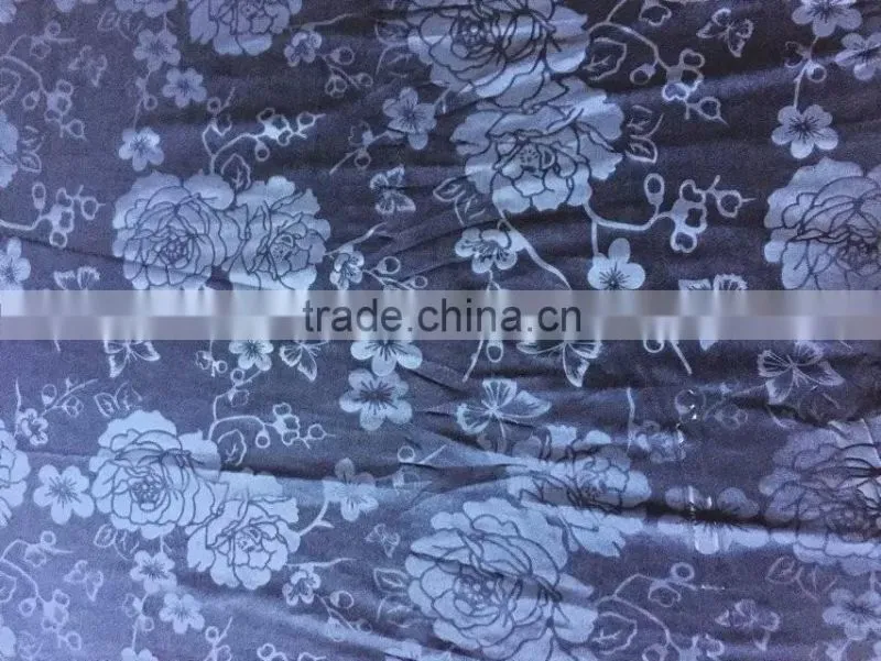 92% Poly and 8%Spandex Navy Velvet Fabric for Girls Dresses
