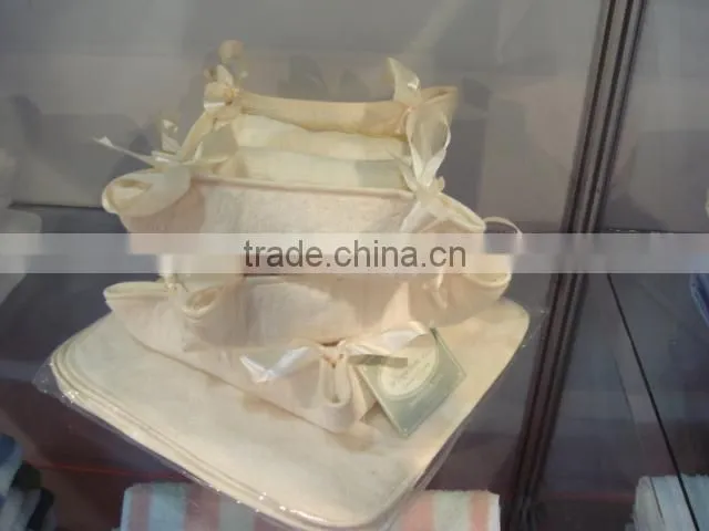 100% cotton terry embroidery tea towel set