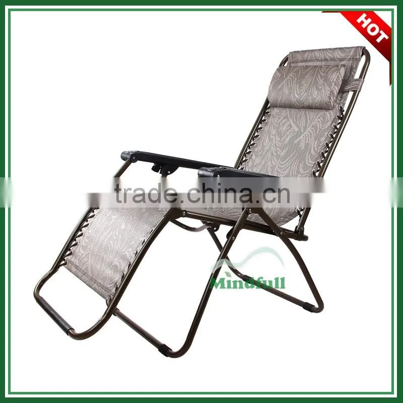 Outdoor Adjustable Zero Gravity Chair Portable Lounge Chair With Pillow