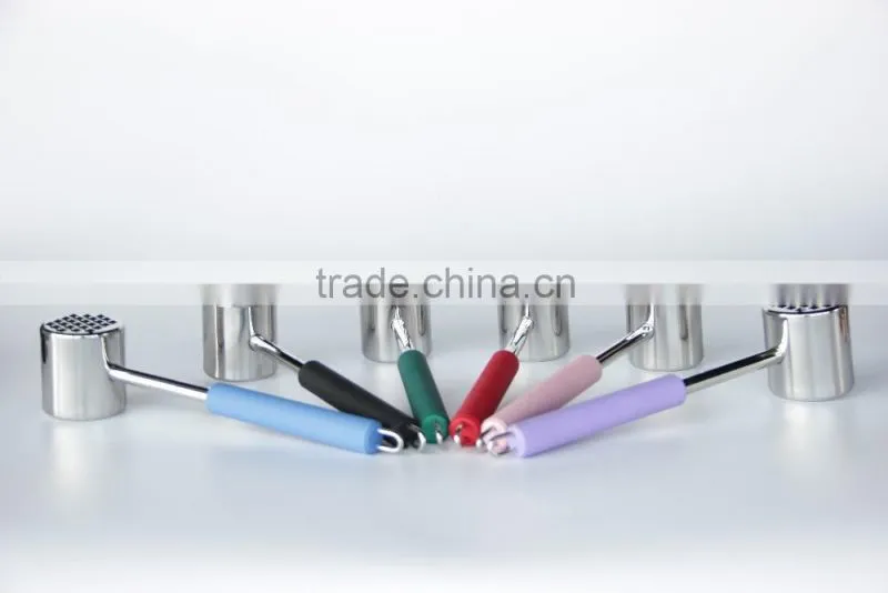 High quality colorful stainless steel beef steak tenderizer meat hammer as seen on tv