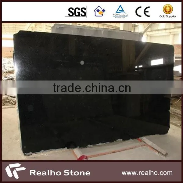 top quality polished black galaxy granite