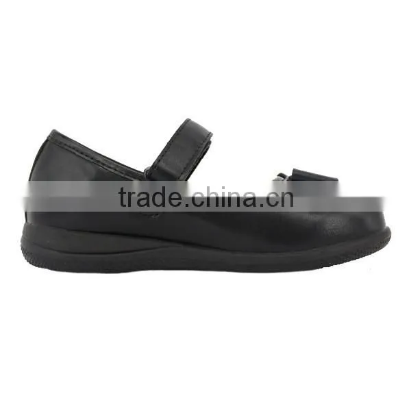 New Style Girls Classic Black Flat Bowknot School Mary Jane Shoes