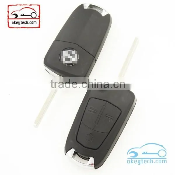 Hot Sale Opel Flip remote key 3 button key shell HU100 for Vauxhall Opel Zafira opel remote car key case