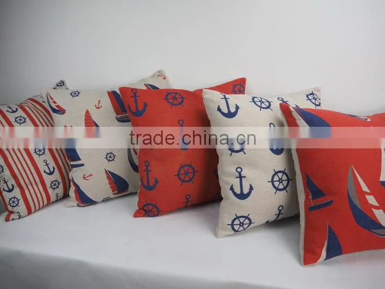 Throw decorative sofa bed car chair cushion custom anchor digital sublimation printed pillow case/cover