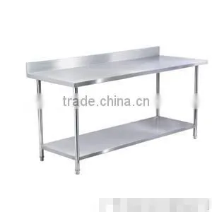 The stainless steel work table with top shelf
