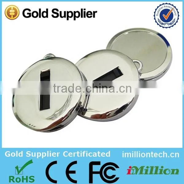 metal round shape usb, round matal shape usb, usb metal round shape with sticker logo