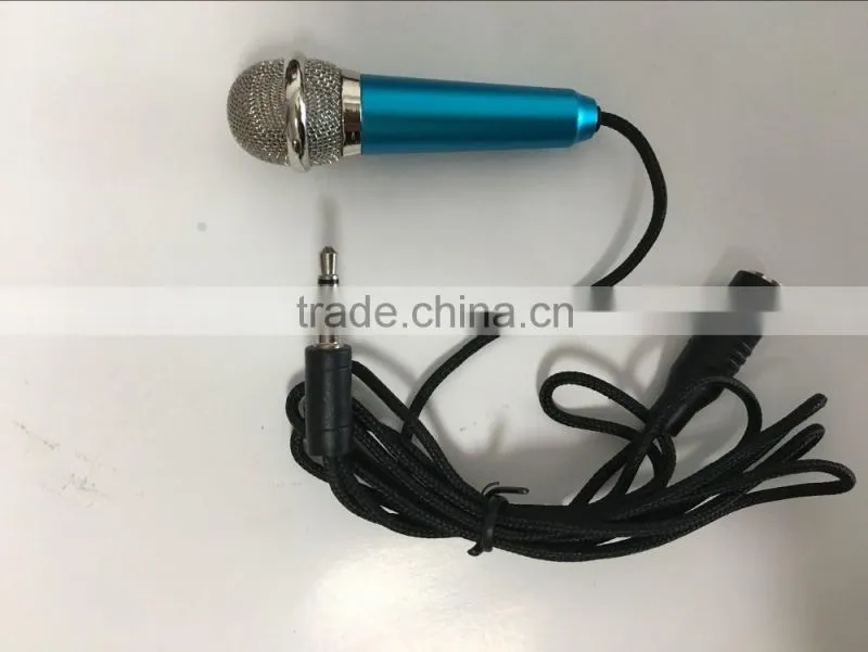 Mini Condenser Microphone Karaoke Voice Recording Mobile Phone Computer Sing Miniature Mic Microphone wholesale