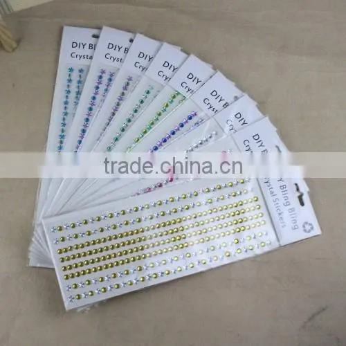 Number crystal rhinestone sticker for promotion
