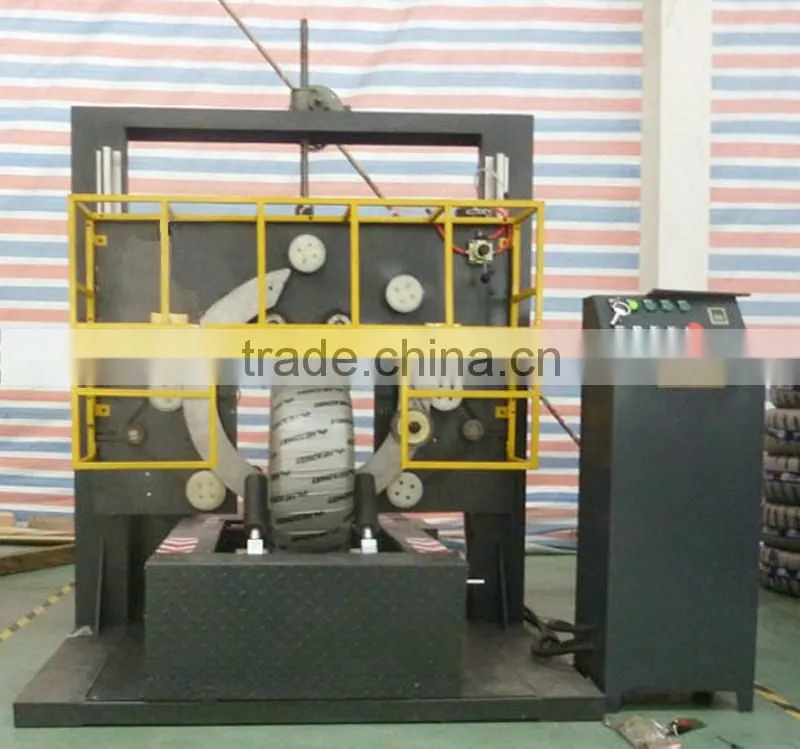 Electric stretch film horizontal wrapping machine with conveyor