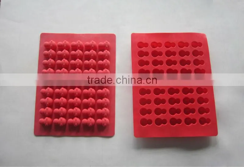 frozen brain shape silicone ice cube jello chocolate tray molds Makes 4 Cubes