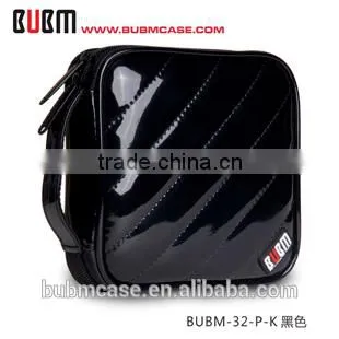 Black BUBM 32 Capacity PU Leather Cover CD Case CD Box DVD Case CD-ROM Holder Car Disc Case