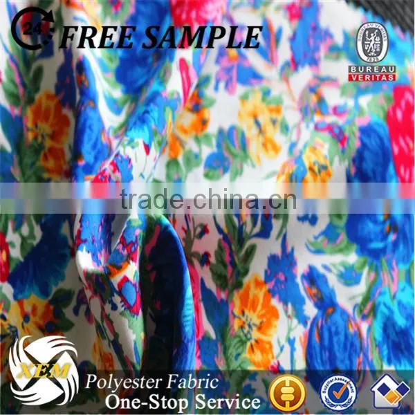 New design shaded silk chiffon floral printed fabric