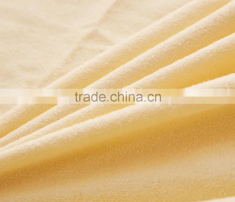 Designs Yellow Terry Towel Cotton Waterproof Coated PU / Polyurethane Sheet