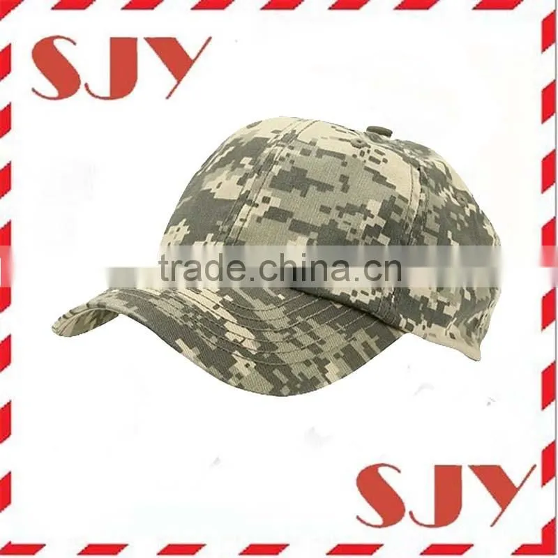 6 panle custom distressed blank camo hats camo baseball cap