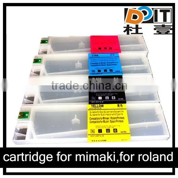 Refillable ink cartridge for roland,for mimaki printer with auto reset chip