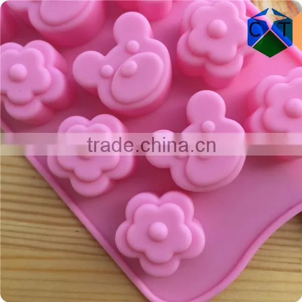 CTBED-083 Silicone Cake mould mold bear clubs chocolate cookie ice tray mold handmade soap mold
