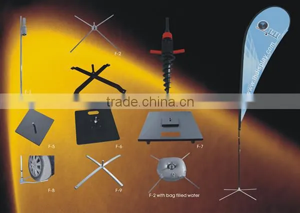 aluminium and fiberglass beach flag pole