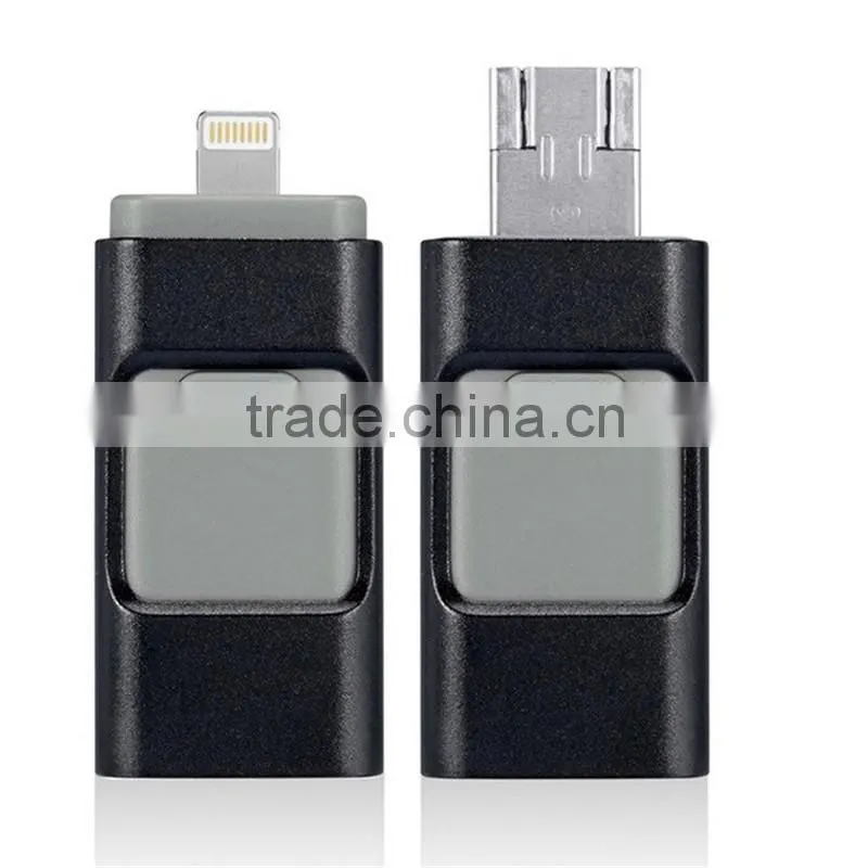 3in1 MicroDrive 64gb Mini Usb Metal Pen Drive OTG for USB Flash Drive