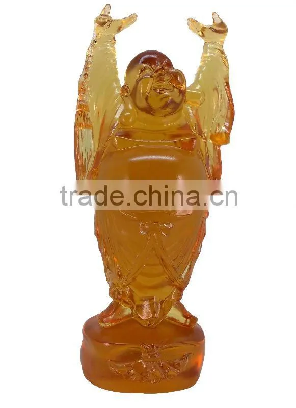 WF032 crystal buddha of wealth statues