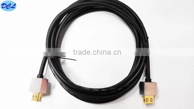 1M Metal Slim HDMI cable with lock gold plated