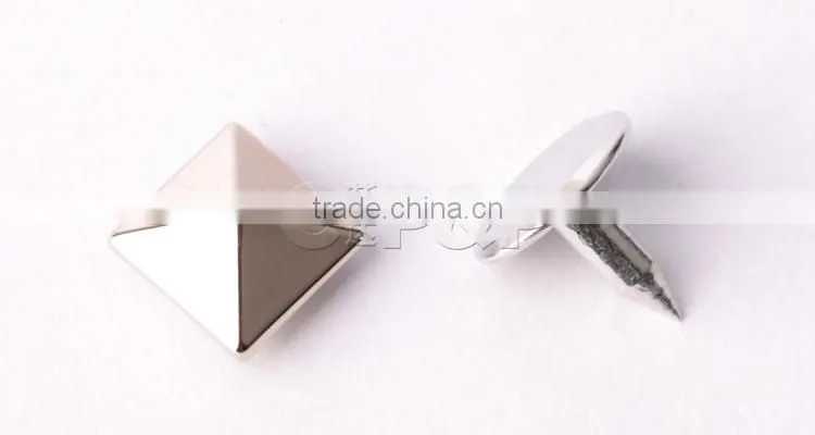 3D effect down aluminium rivet of rectangle shape for men
