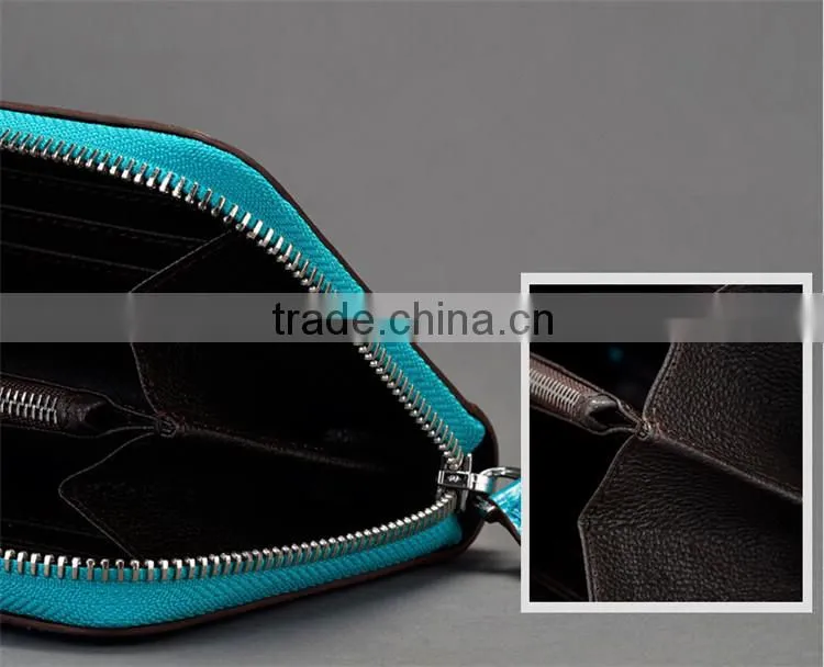 Fashion long design crocodile skin lady zipper wallet genuine leather wallet women