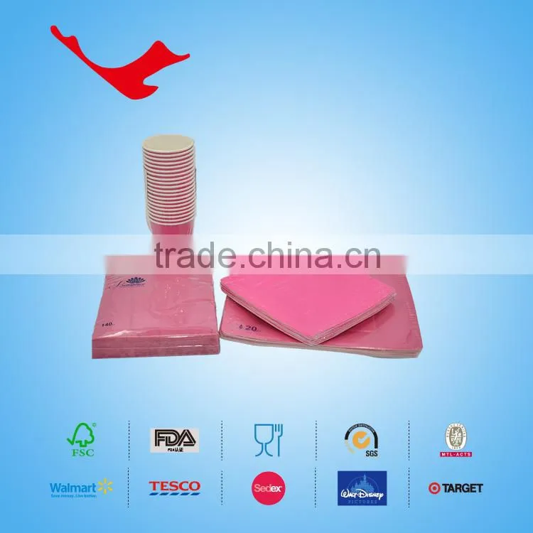 Colored Decorative Tissue Paper Napkin 1/4,1/12 folded