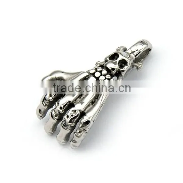 Factory Cheap Silver Punk Jewelry Stainless Steel Claw Pendant Unisex Charm Necklace