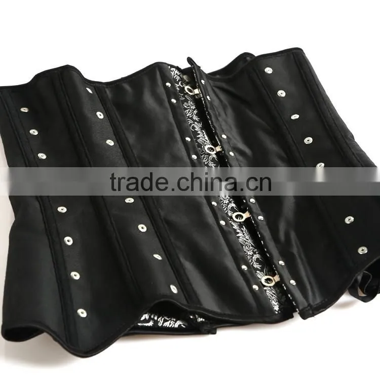 MIDNIGHT CLASPED OVERBUST CORSET WAIST TRAINER