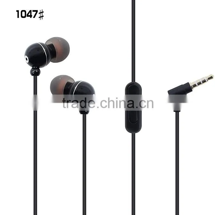 2016 new Mobile earphone, metal earphones with microphone,earphones with mic 3.5mm
