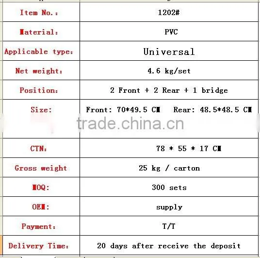 pvc material car mat