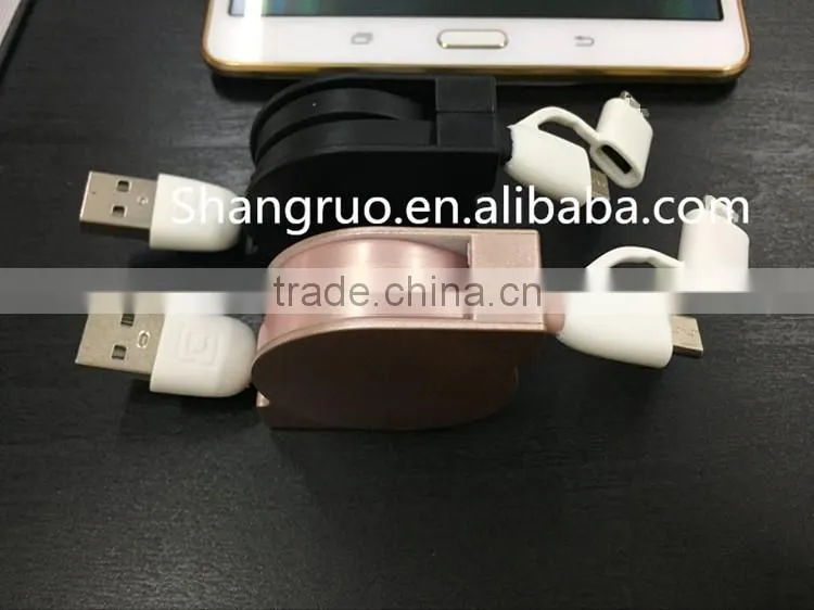 2 in 1 retractable cable USB cable smart size fashionable style