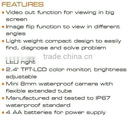 Professional Handheld Video Snake Endoscope Camera