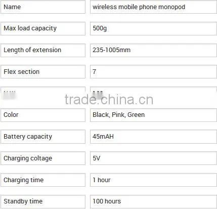 Z07-5 selfie stick Bluetooth wireless mobile phone monopod /selfie monopod/monopod for self