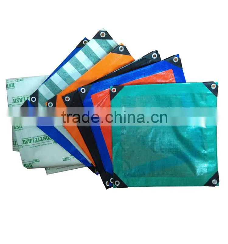 china PE tarpaulin factory, quality blue orange pe waterproof tarpaulin mesh fabric canvas tarpaulin