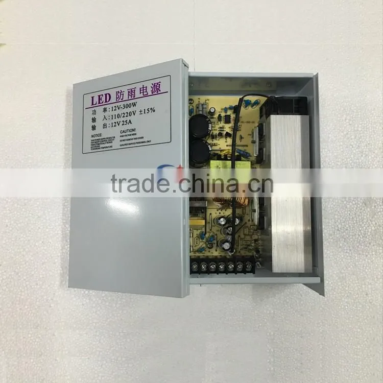 Rainproof Type Switching Power Supply with S-300 -12 300W 12V 25A led power supply
