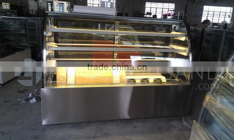 Glass Cake Display Cabinet, 2-8 'C, 270 L, 3 Shelf, CE, TT-MD80A