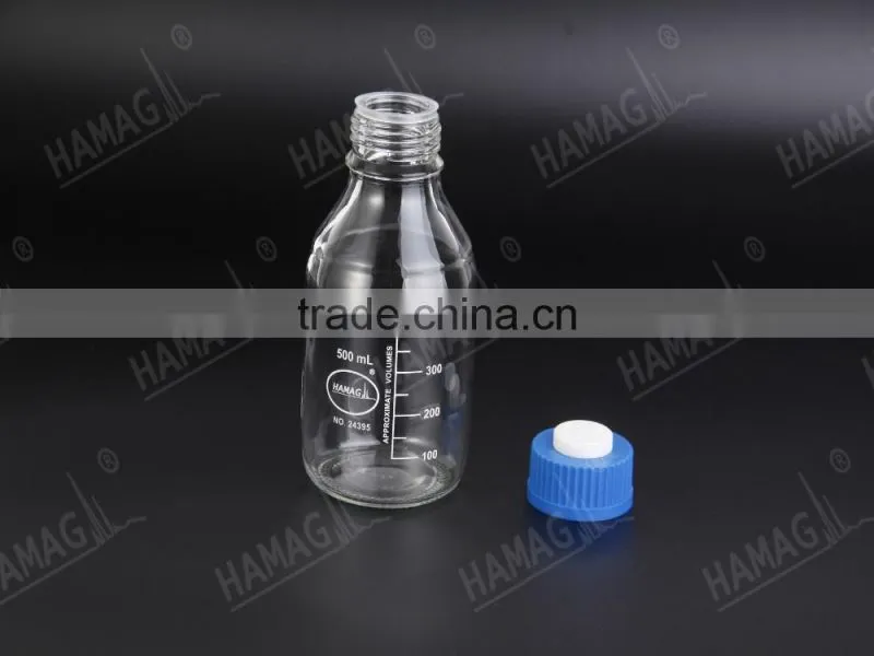 500ml clear Reagent Bottle mobile phase glass bottle for solvent