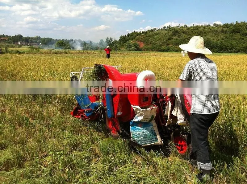 Small scale rice harvest machine