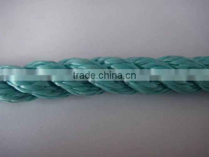 3-strand twist 12mm green PP rope--packing rope