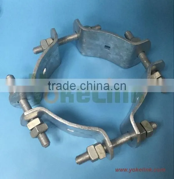 Adjustable type pole band with double arming bolt