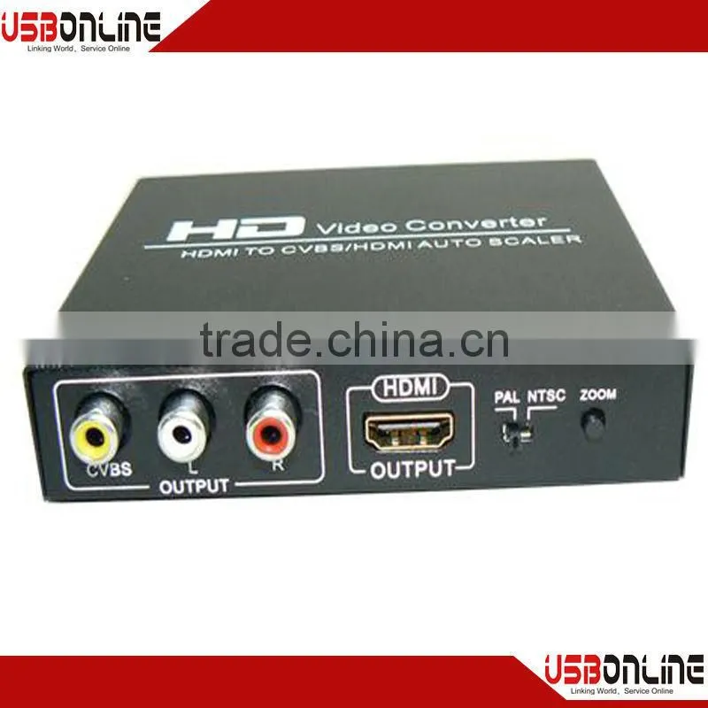 china market of electronic HDMI to CVBS and HDMI Converter box, av to hdmi converter
