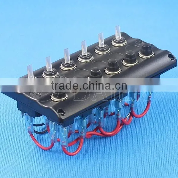 Rocker Switch Type USB Socket With 12V LED Lamp